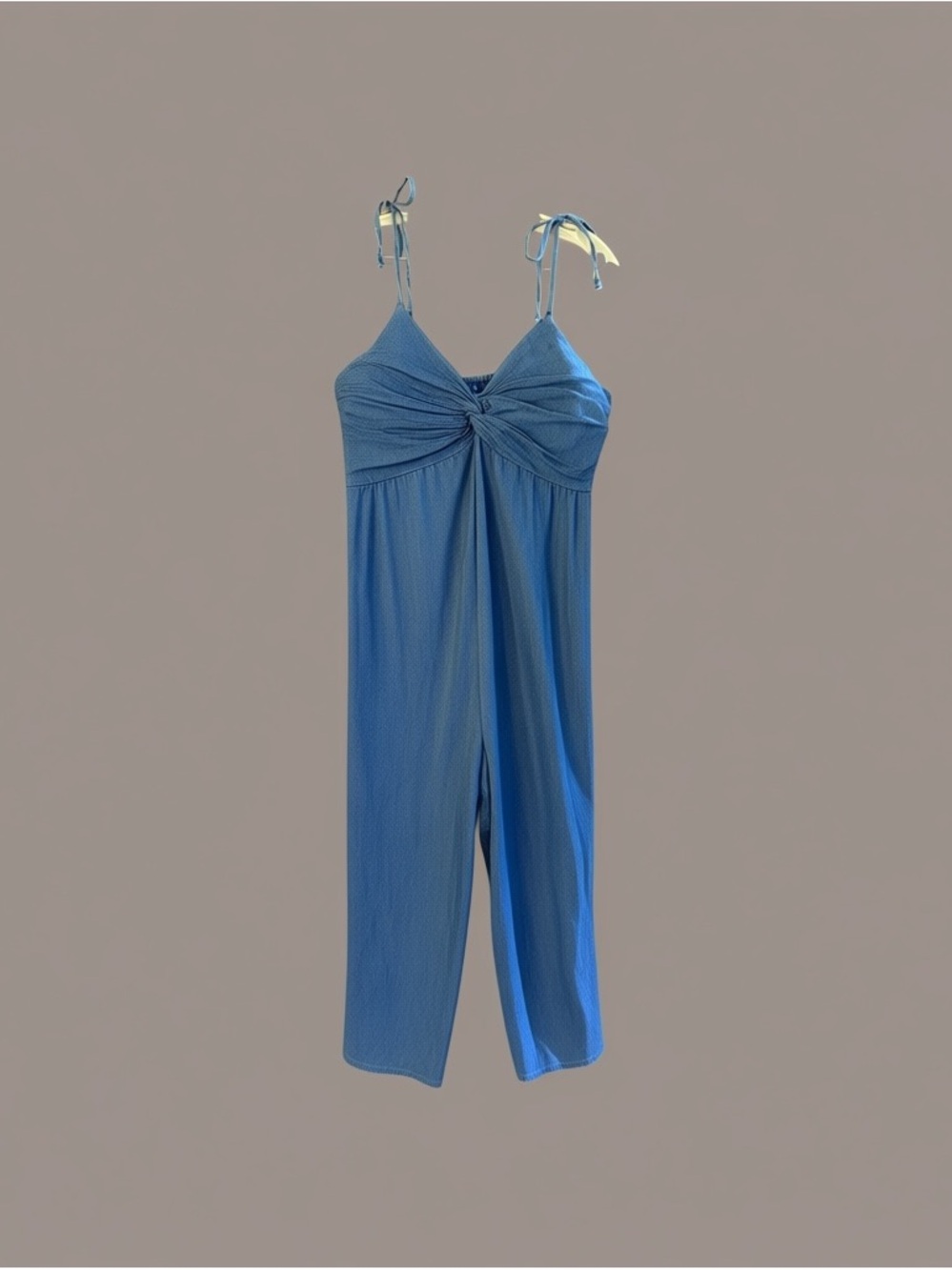Old Navy Tie-Strap Twist-Front Jumpsuit Blue Wide Leg Jumpsuit Size XL NWT